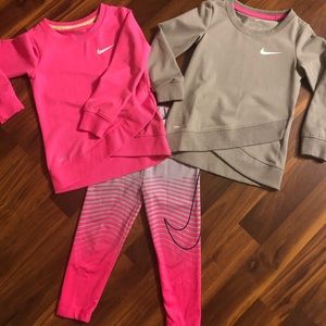 Toddler Nike Dri-Fit Sweatshirt and leggings